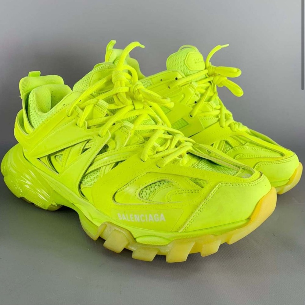 Balenciaga Kids Vibrant Lime Sneakers